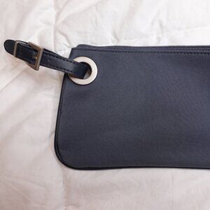 Navy Neoprene Silver Obagi Wristlet
